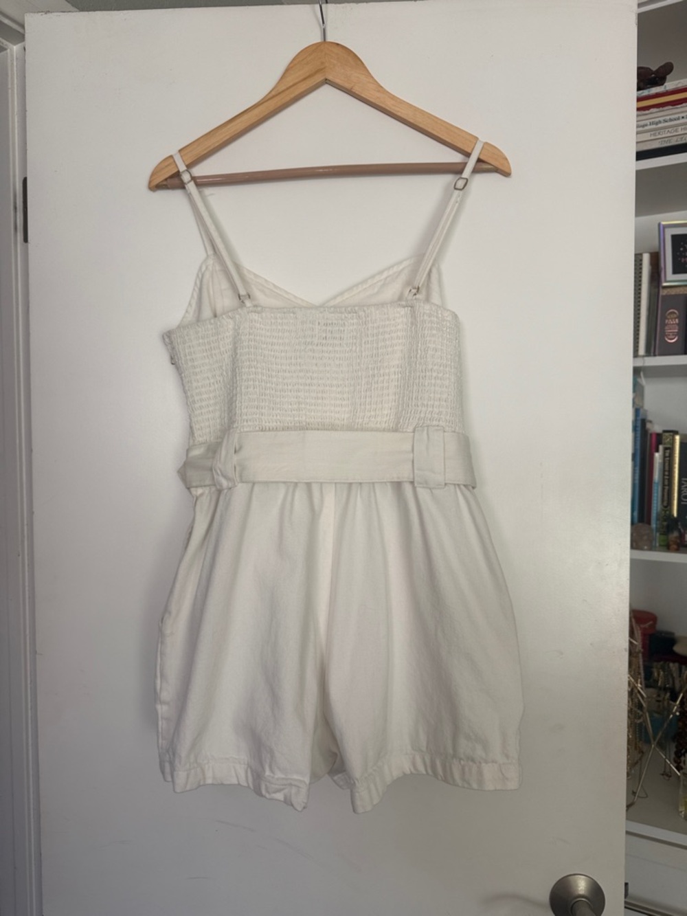 Show Me Your MuMu White Belted Denim Romper - Picture 3 of 4